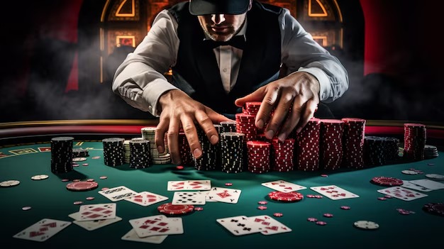 Mobile phone screen showing Colok Naga table with four cards and betting interface